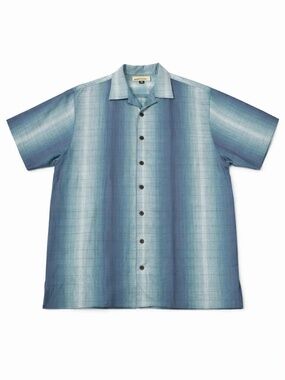 Tommy Bahama 100% Silk Button Up Mens Medium Tropical Shirt Blue Purple